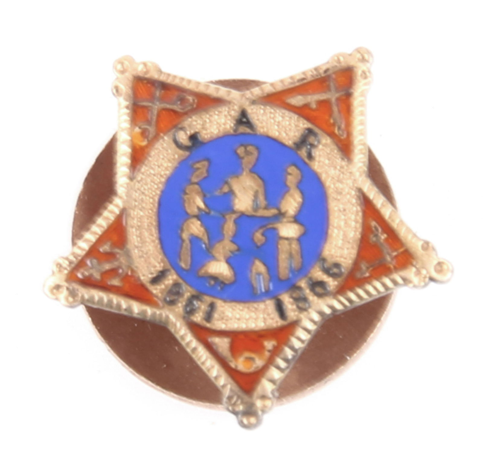 GRAND ARMY OF THE REPUBLIC (GAR) ENAMEL LAPEL PIN (1 of 2)