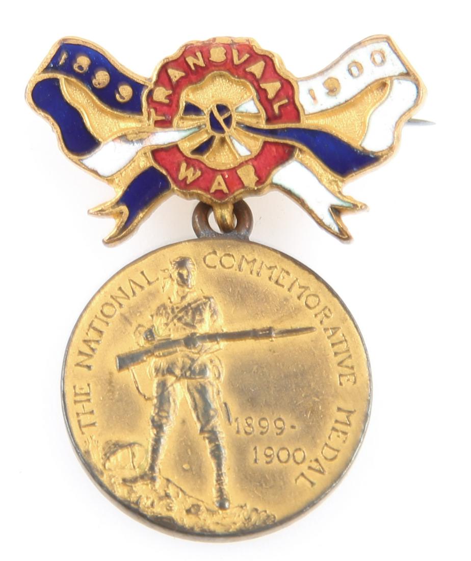 TRANSVAAL WAR/BOER WAR 1899-1900 COMMEMORATIVE MEDAL (1 of 2)