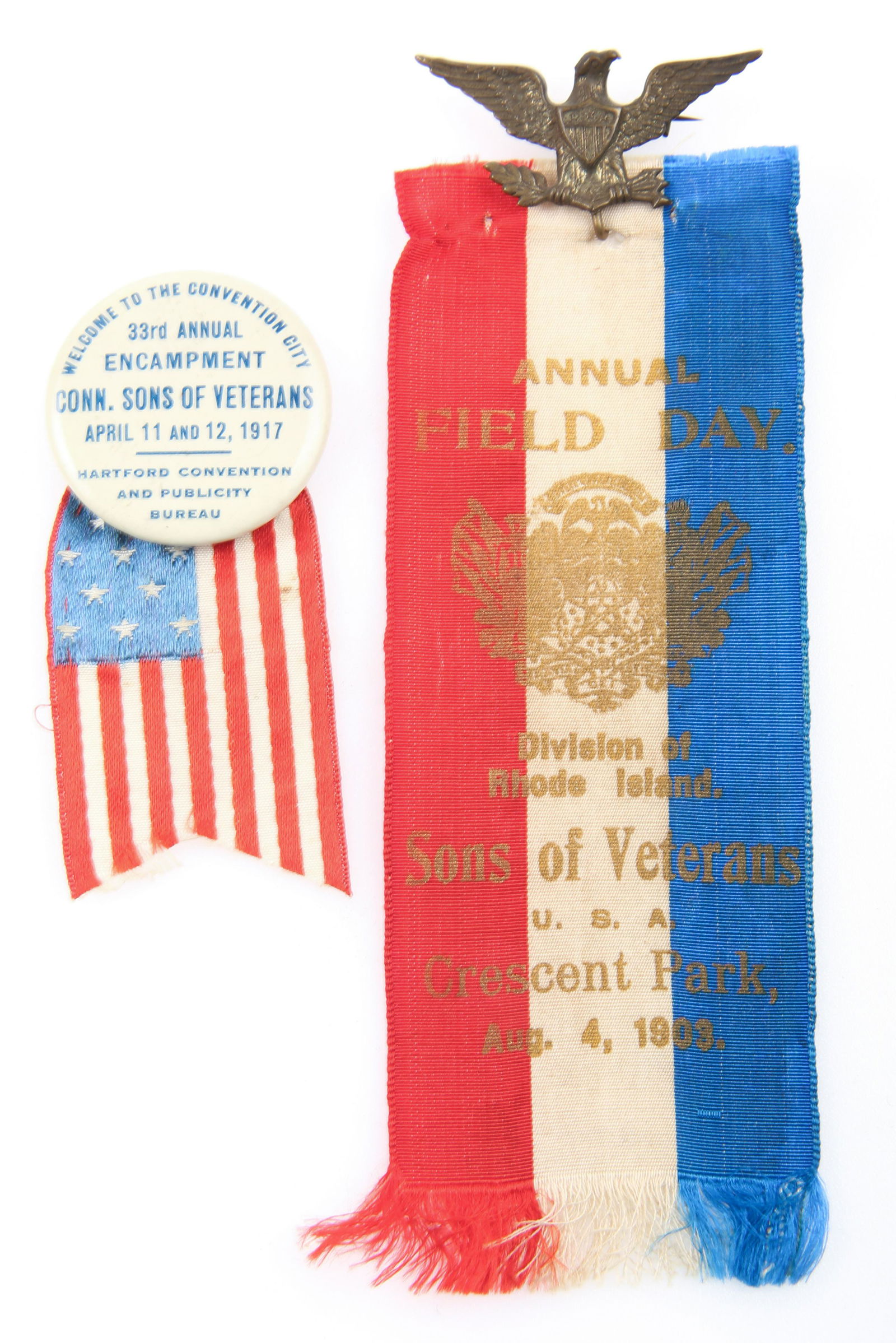 SONS OF UNION VETERANS FIELD DAY & ENCAMPMENT BADGES (1 of 2)