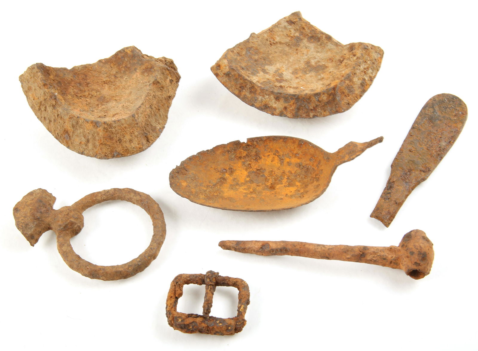 CIVIL WAR ERA DUG BUCKLE, SPOON, NAIL AND MORE (1 of 5)