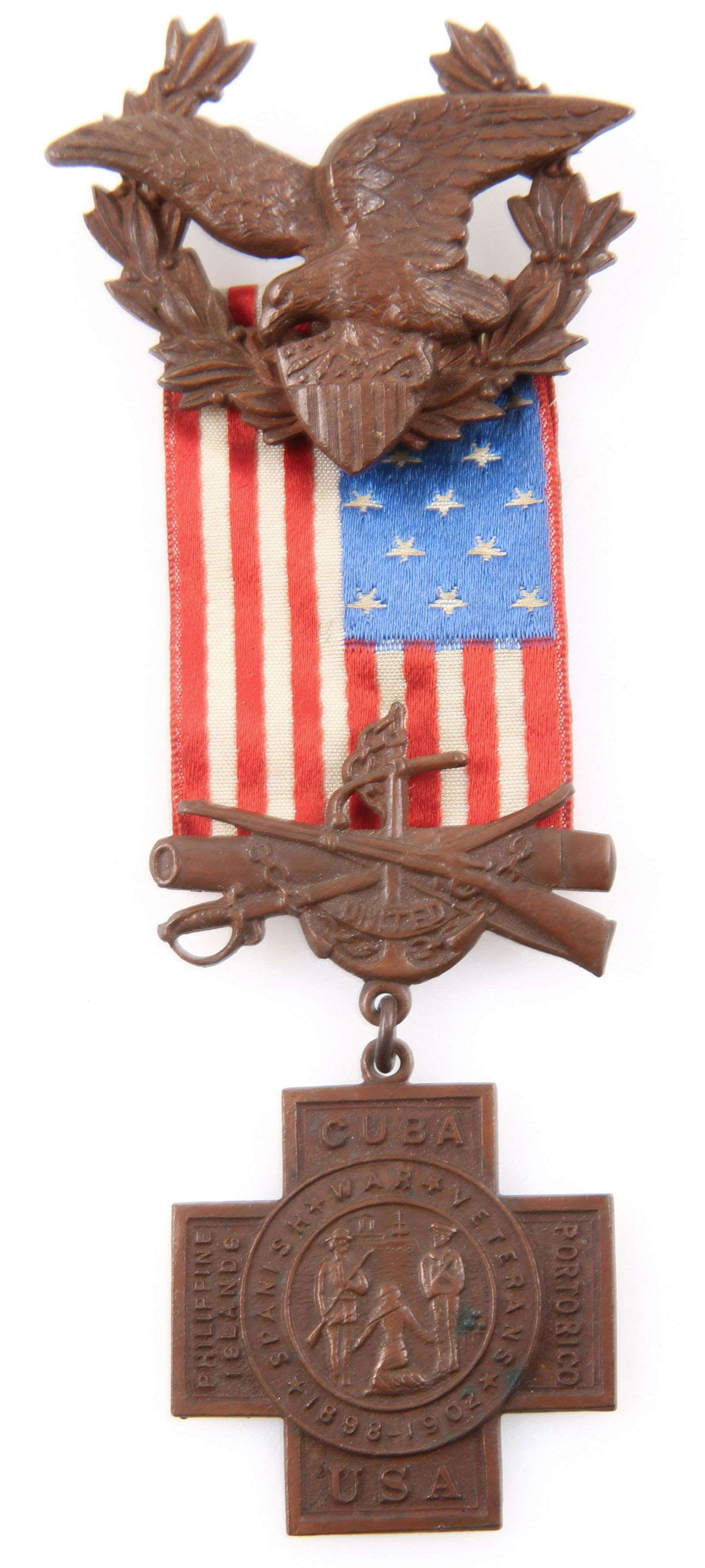 UNITED SPANISH WAR VETERANS MEMBERSHIP BADGE (1 of 2)