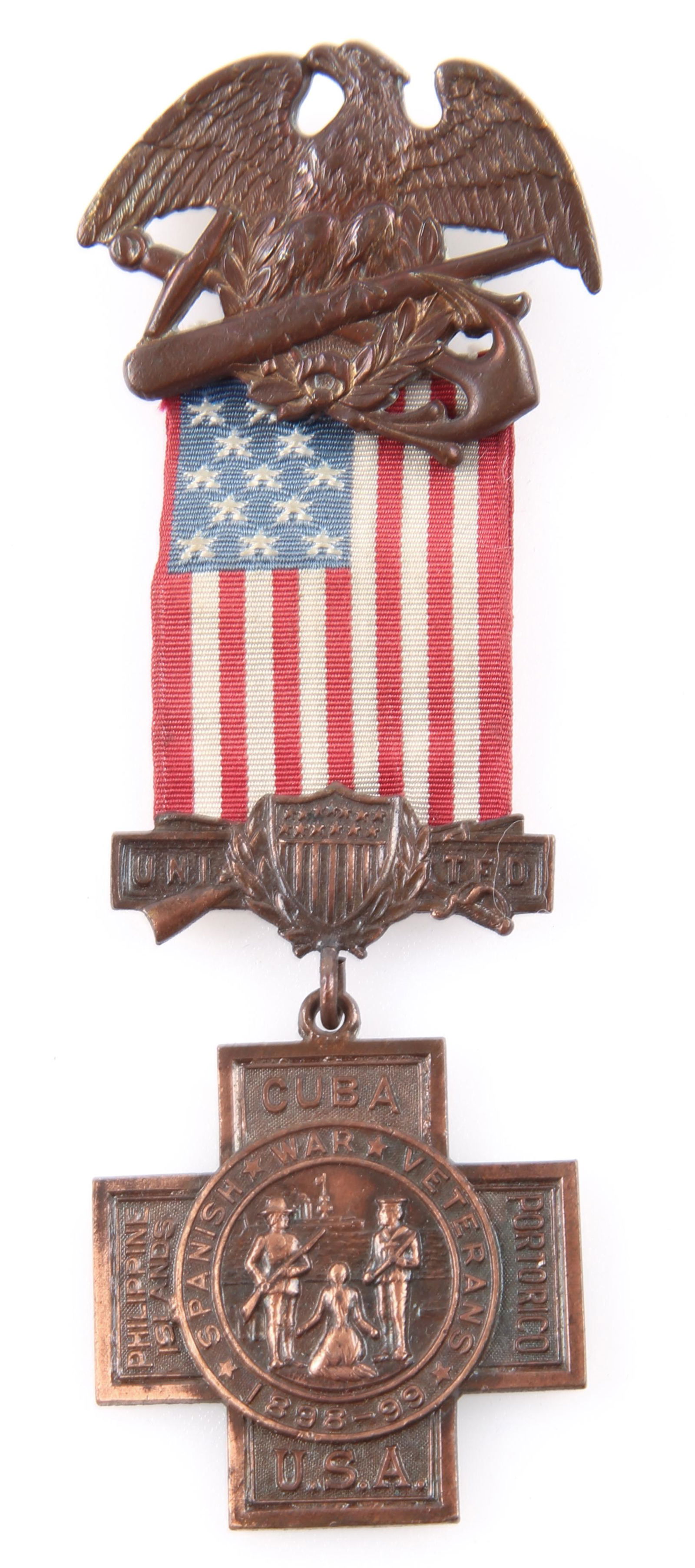UNITED SPANISH WAR VETERANS MEMBERSHIP BADGE (1 of 2)