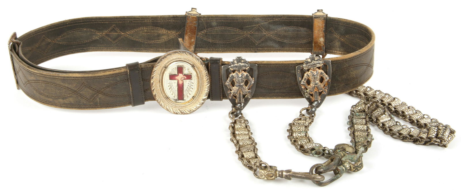KNIGHTS TEMPLAR SWORD BELT OF LEROY E. LOVE (1 of 7)
