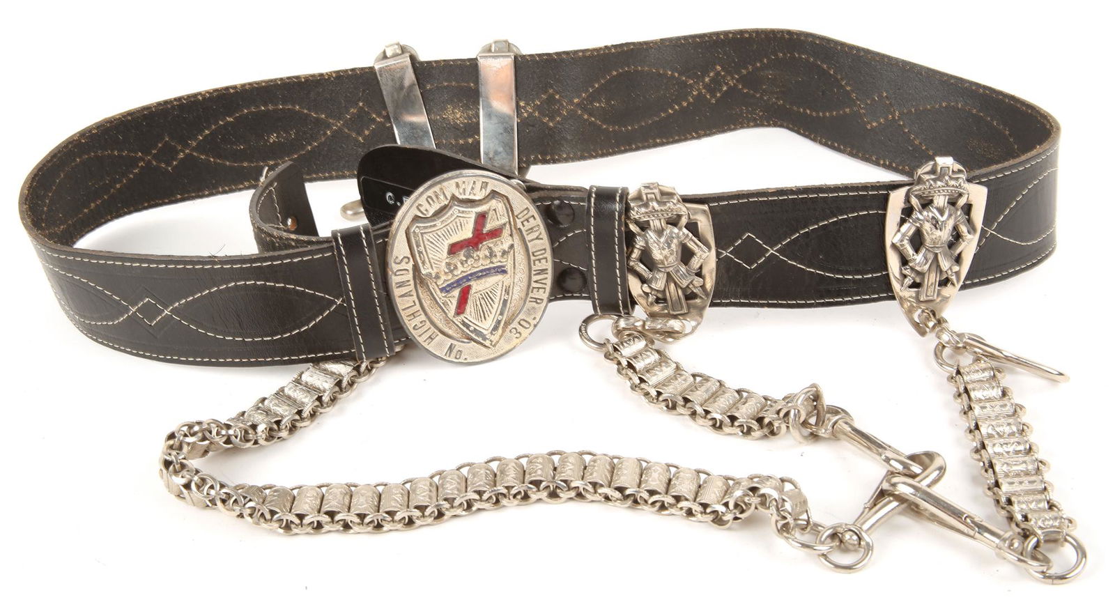 KNIGHTS TEMPLAR HIGHLANDS COMMANDERY NO. 30 SWORD BELT (1 of 5)