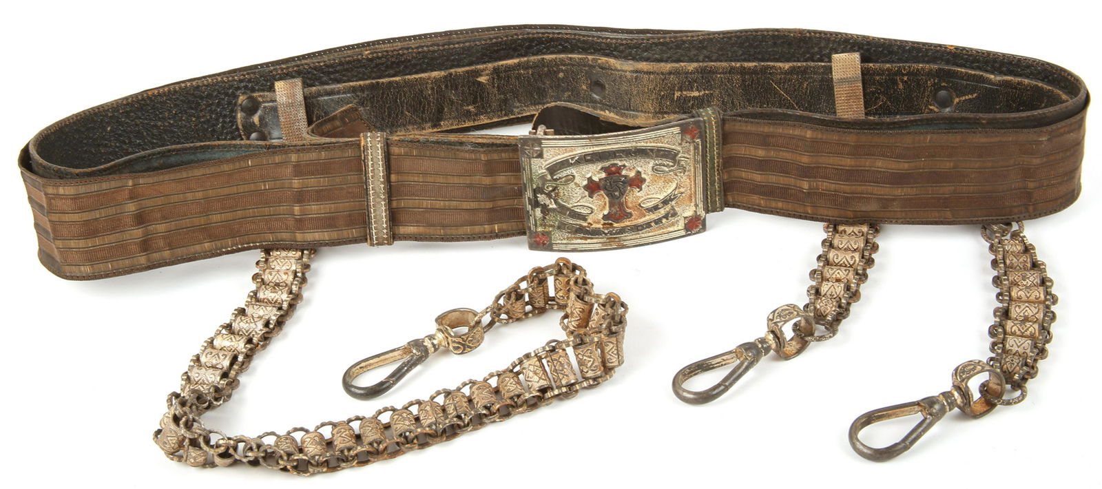 KNIGHTS TEMPLAR KEDRON COMMANDERY NO. 18 SWORD BELT (1 of 6)