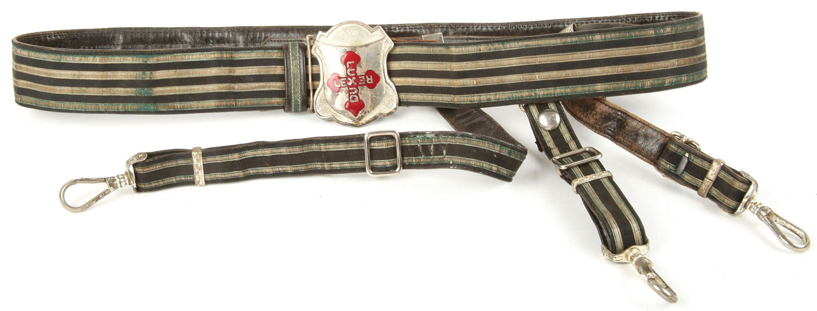 LUX DUX LEX REX MASONIC SWORD BELT & BUCKLE (1 of 6)