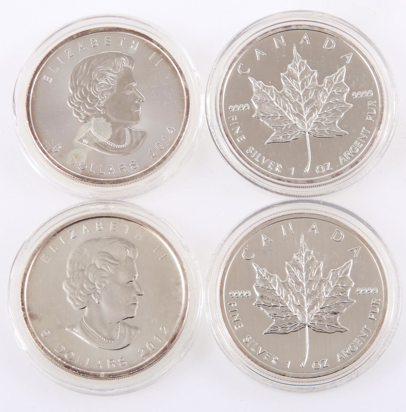 CANADIAN ONE OUNCE FINE SILVER MAPLE LEAF COINS - 4 (1 of 1)