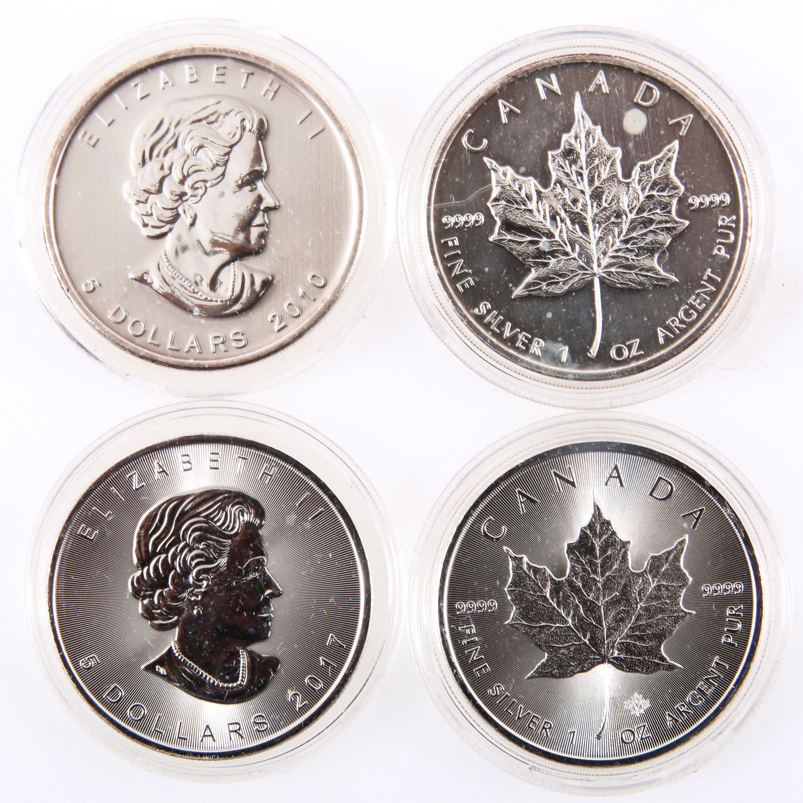 CANADIAN ONE OUNCE FINE SILVER MAPLE LEAF COINS - 4 (1 of 1)