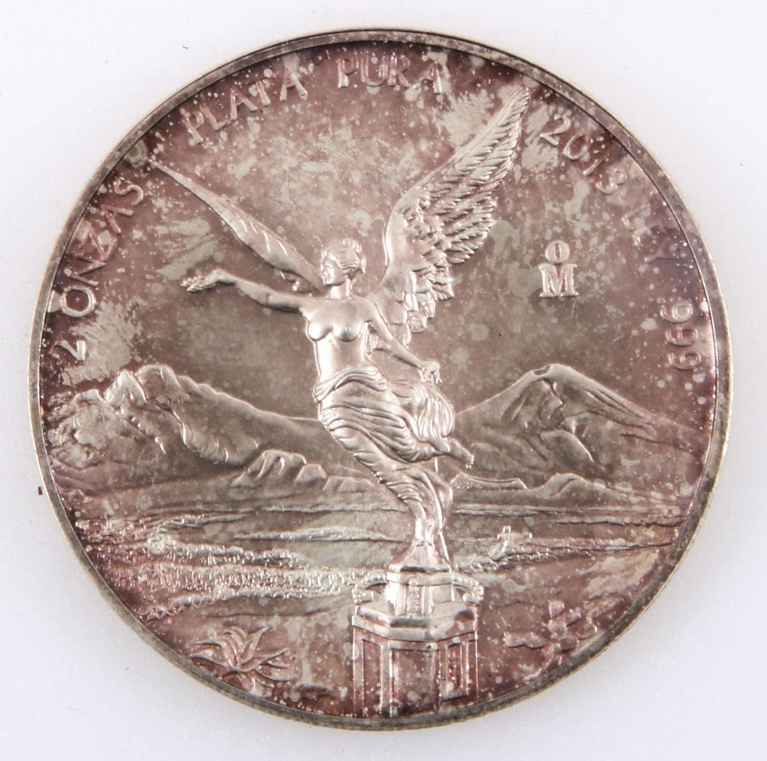 2013 MEXICO LIBERTAD .999 SILVER TWO OUNCE BULLION COIN (1 of 2)