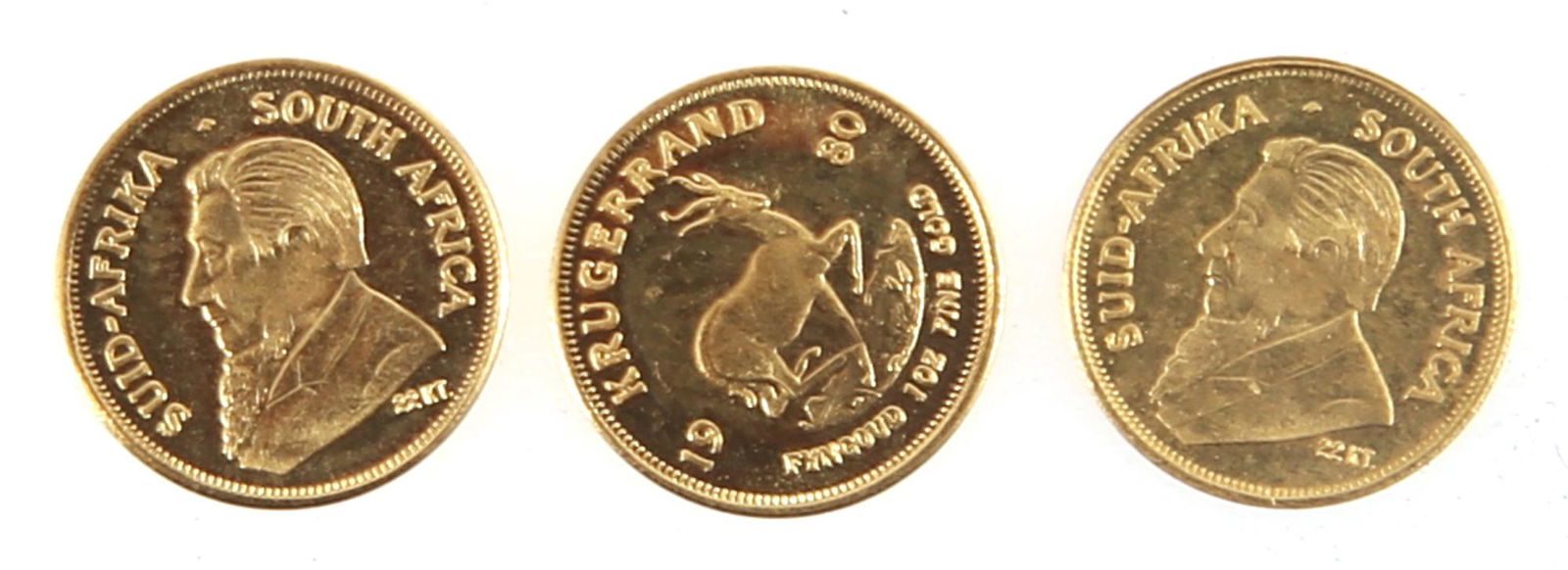 SOUTH AFRICAN KRUGERRAND MINIATURE GOLD COINS - 3 (1 of 3)