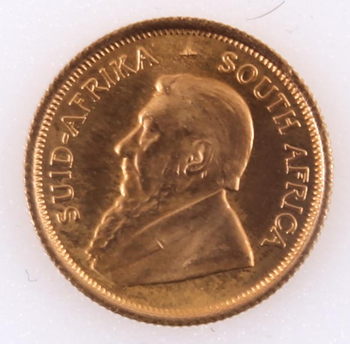SOUTH AFRICAN KRUGERRAND 1/10TH OZ GOLD COIN (1 of 2)