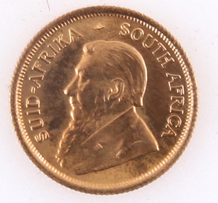 SOUTH AFRICAN KRUGERRAND 1/10TH OZ GOLD COIN (1 of 2)
