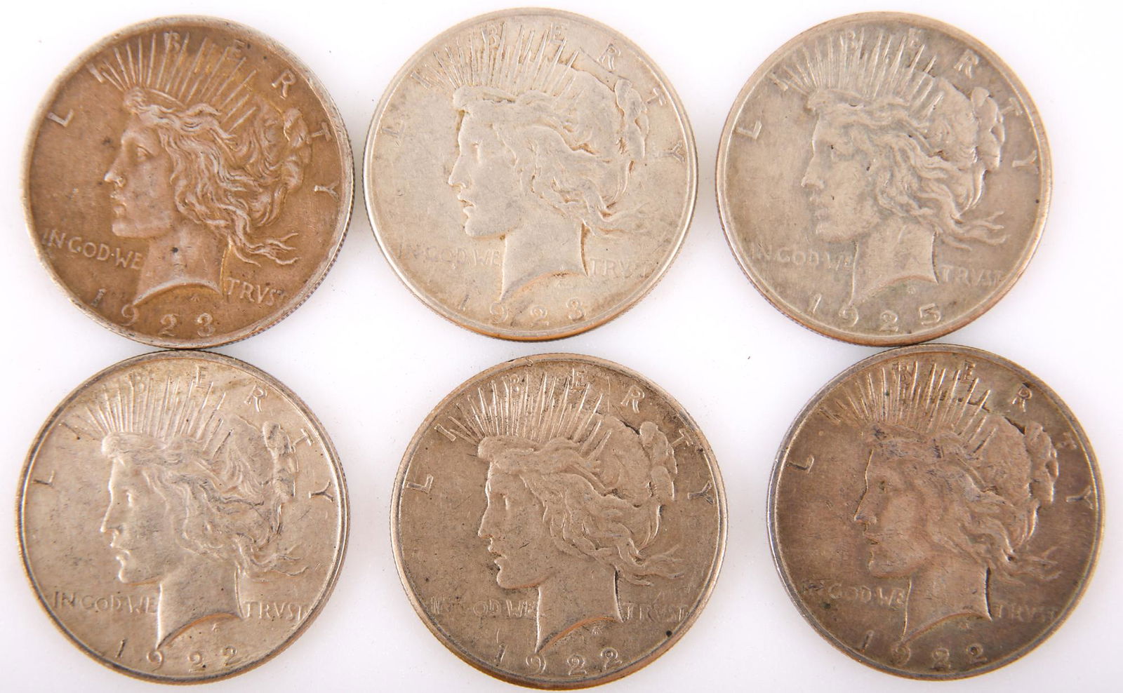 U.S. SILVER PEACE ONE DOLLAR COLLECTOR PARTIAL SET (1 of 2)