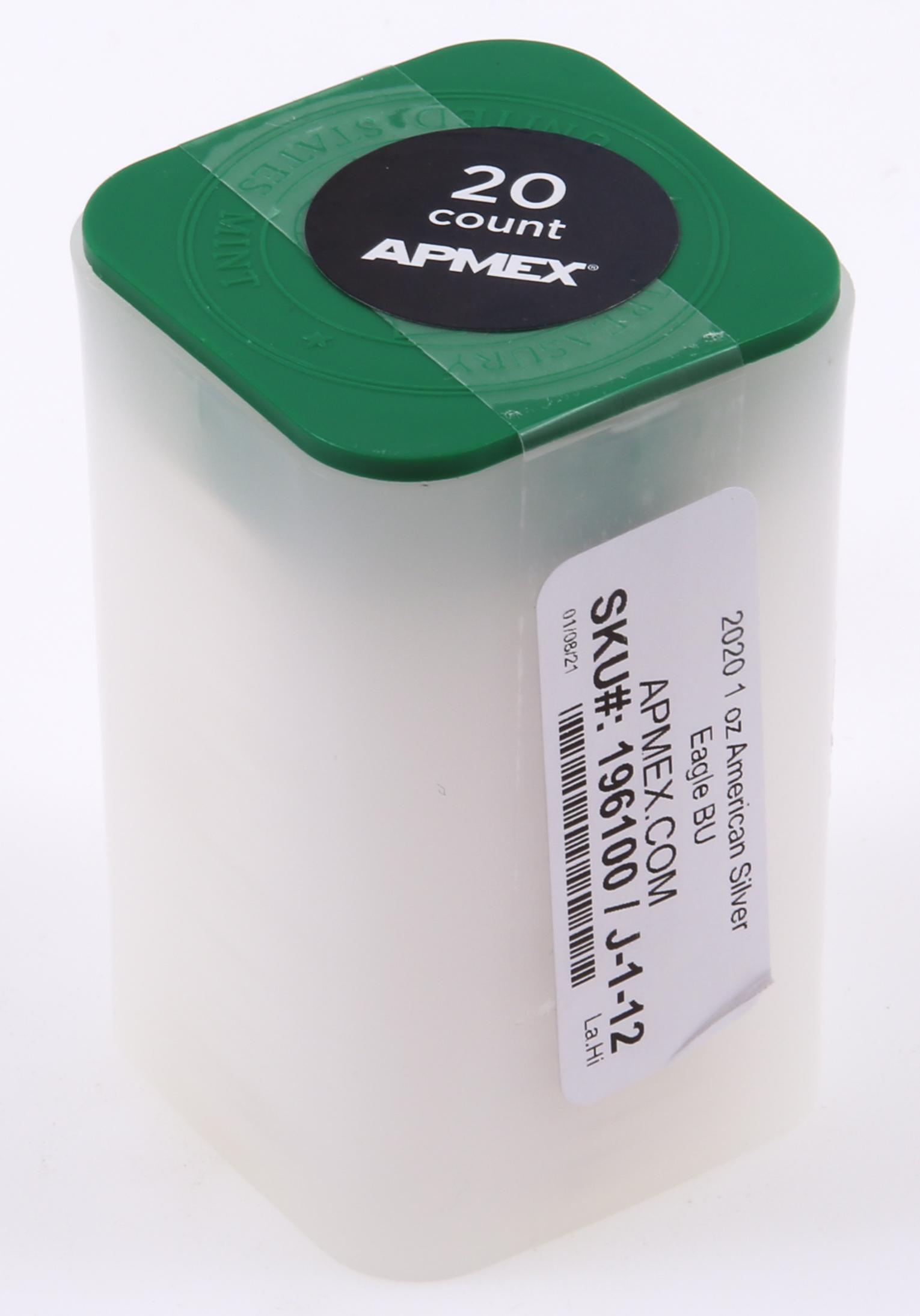 2020 AMERICAN SILVER EAGLE ONE OUNCE COIN FULL ROLL (1 of 3)