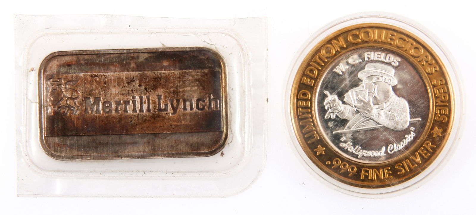 FINE SILVER ONE OUNCE BAR & GRAND CASINO COIN (1 of 2)