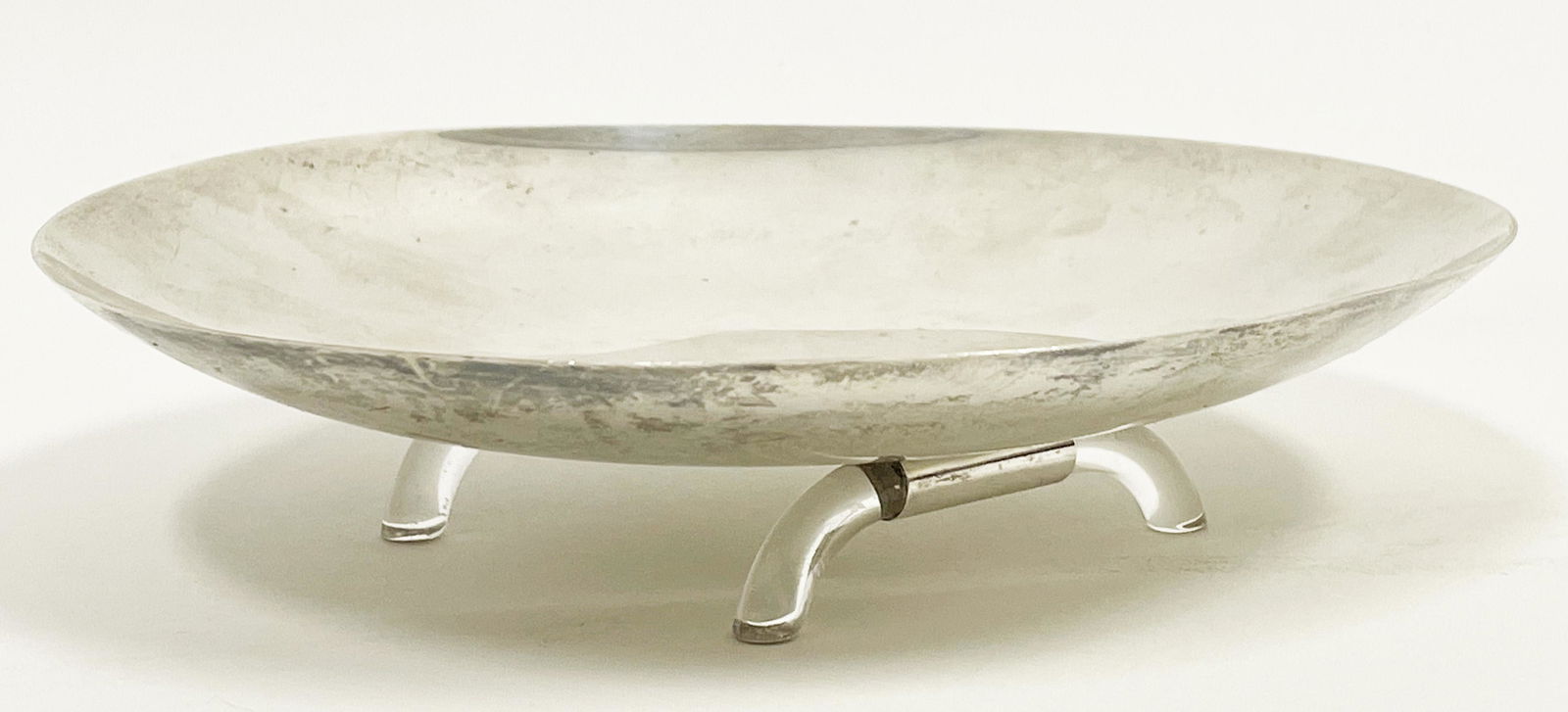 REED & BARTON STERLING SILVER ACRYLIC FOOTED DISH (1 of 7)