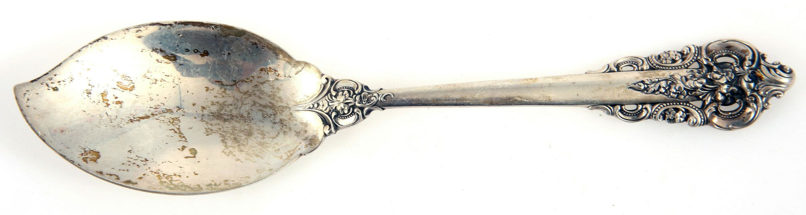 WALLACE STERLING SILVER GRANDE BAROQUE JELLY SERVER (1 of 2)