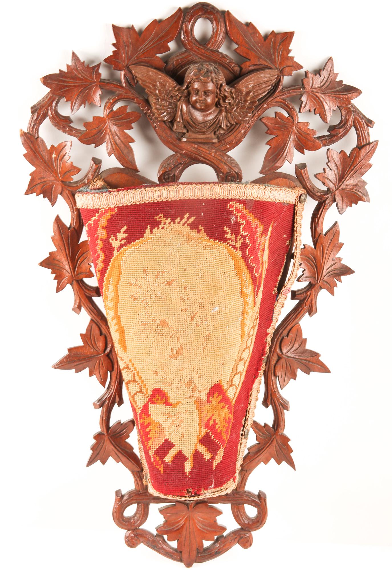 VICTORIAN CHERUB DESIGN WALL POCKET (1 of 6)