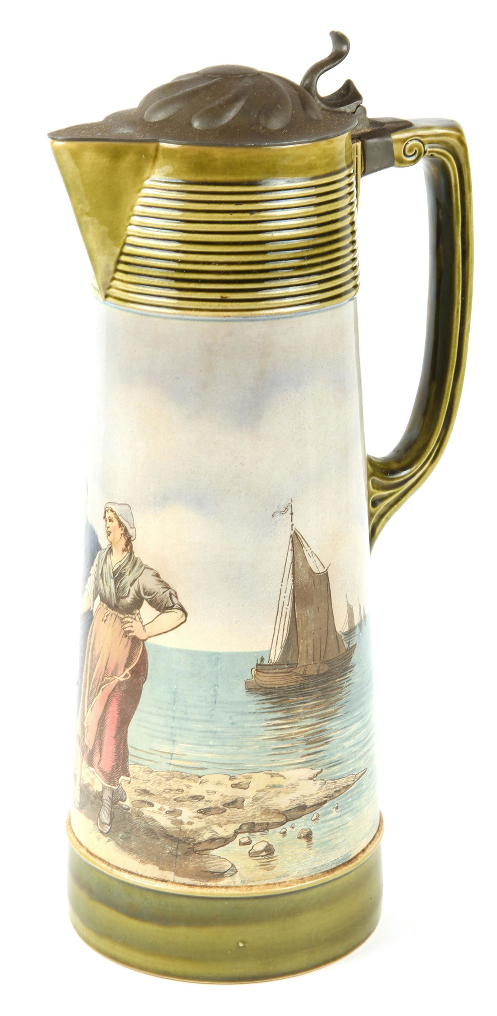 VILLEROY & BOCH METTLACH LARGE CERAMIC STEIN #2893 (1 of 6)