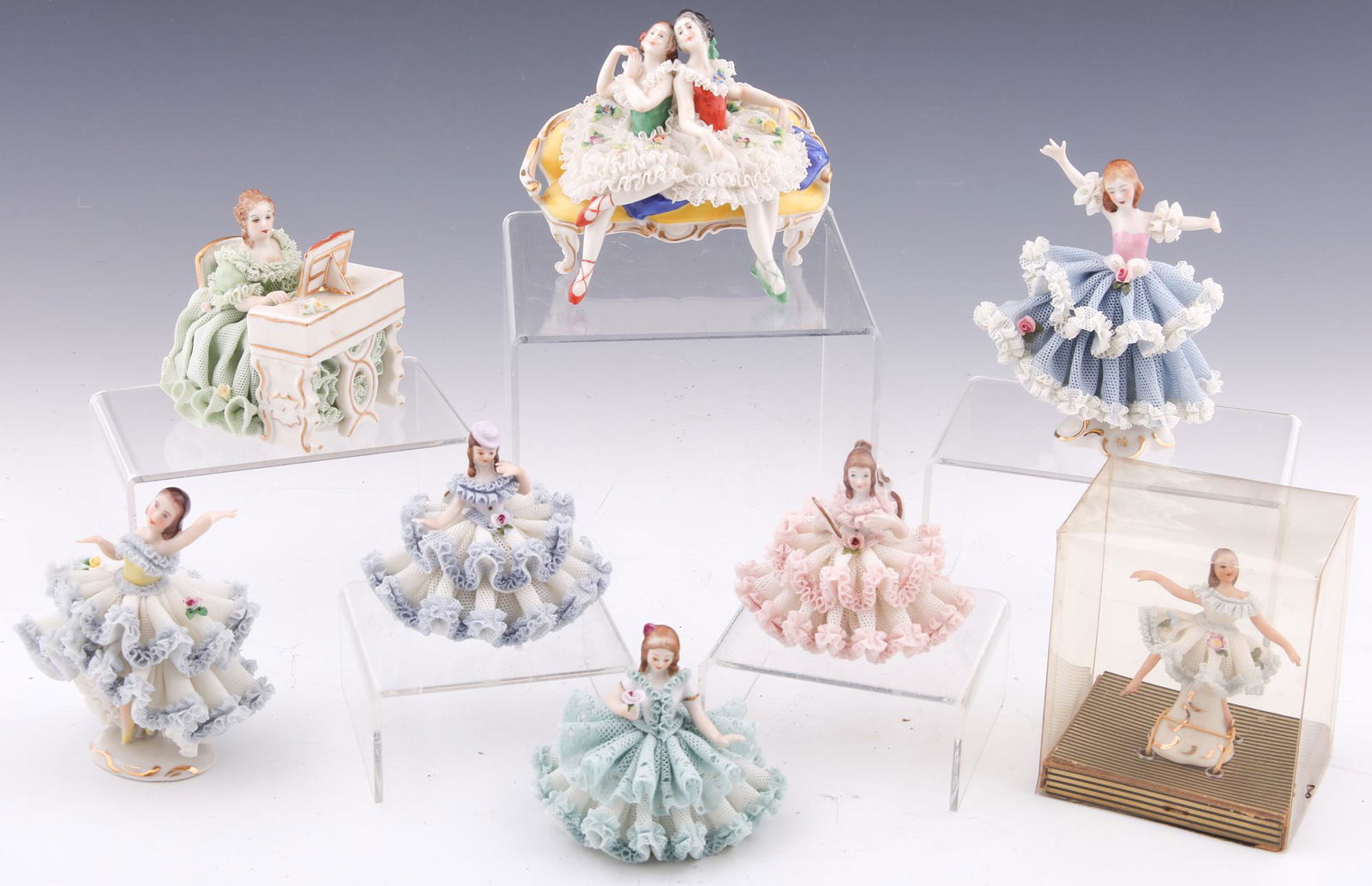 DRESDEN PORCELAIN LACE FIGURINES (1 of 7)