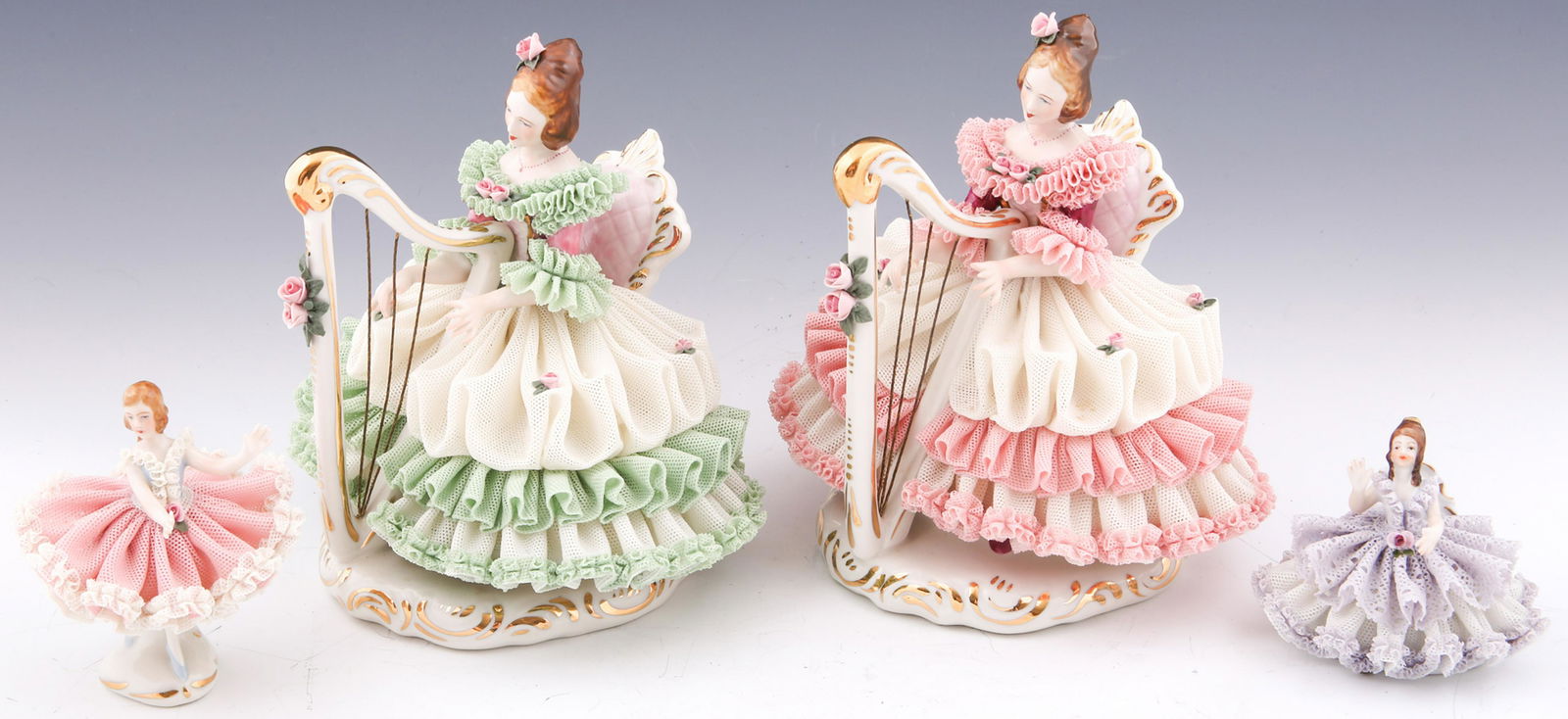 DRESDEN PORCELAIN LACE FIGURINES (1 of 5)