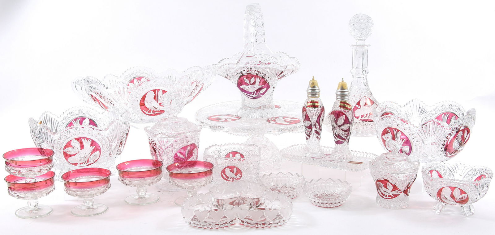 ANNA HUTTE BLEIKRISTALL RUBY FLASH LEAD CRYSTAL (1 of 4)