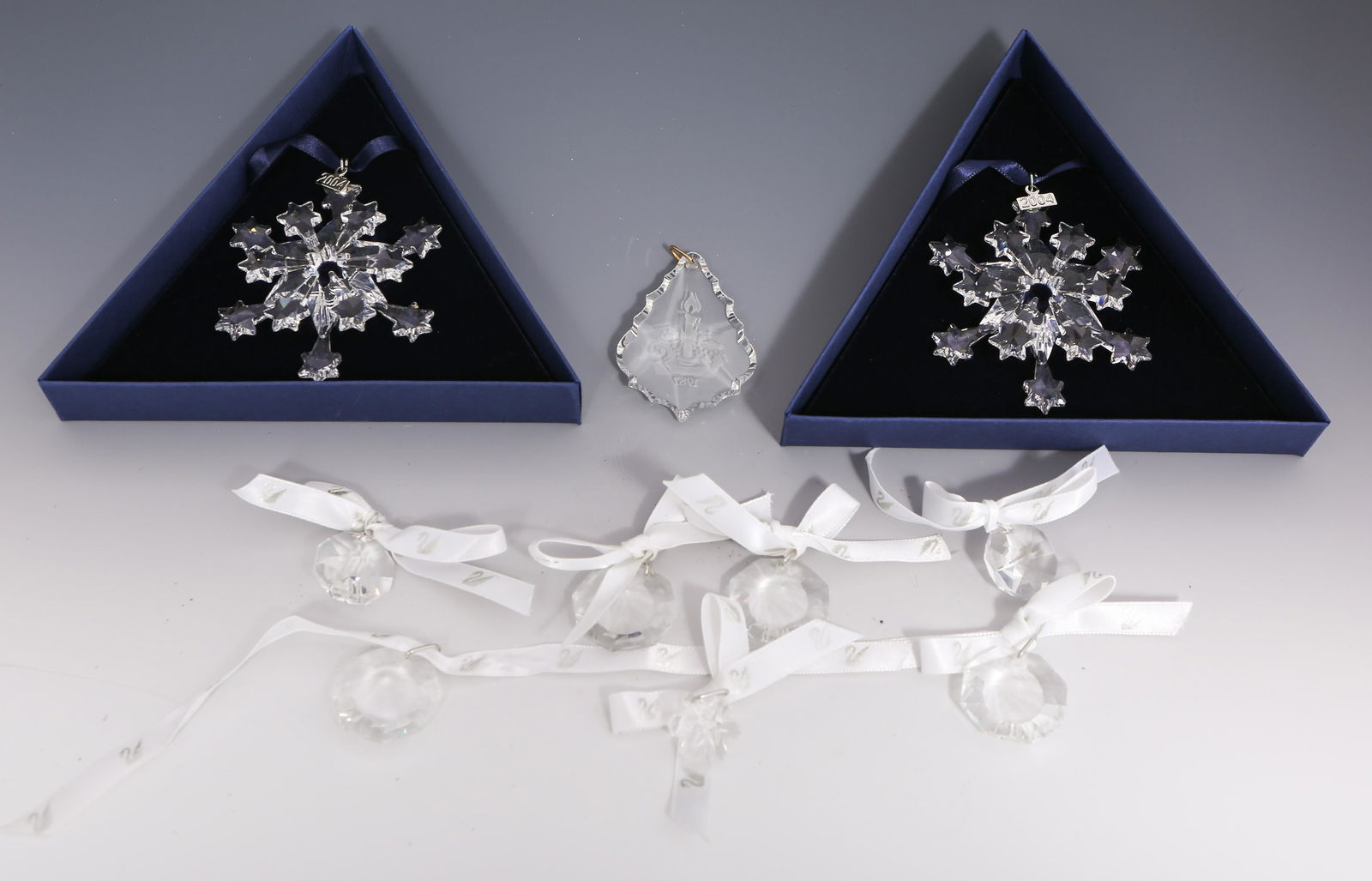 SWAROVSKI CRYSTAL CHRISTMAS TREE ORNAMENTS - LOT OF 10 (1 of 5)