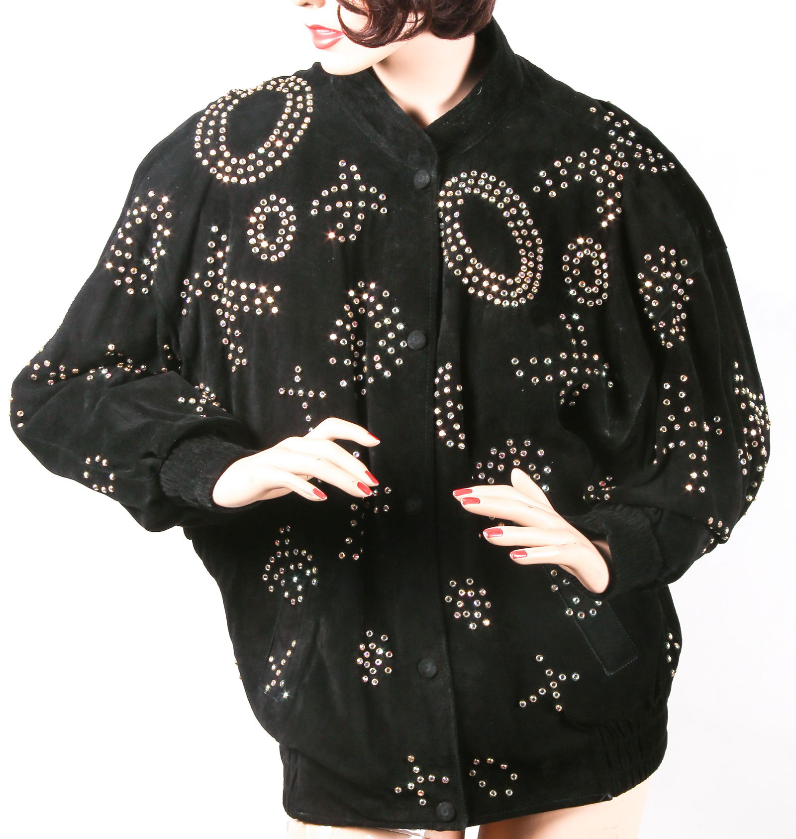 KATHRINE BAUMANN CRYSTAL STUDDED LEATHER JACKET & VEST (1 of 9)