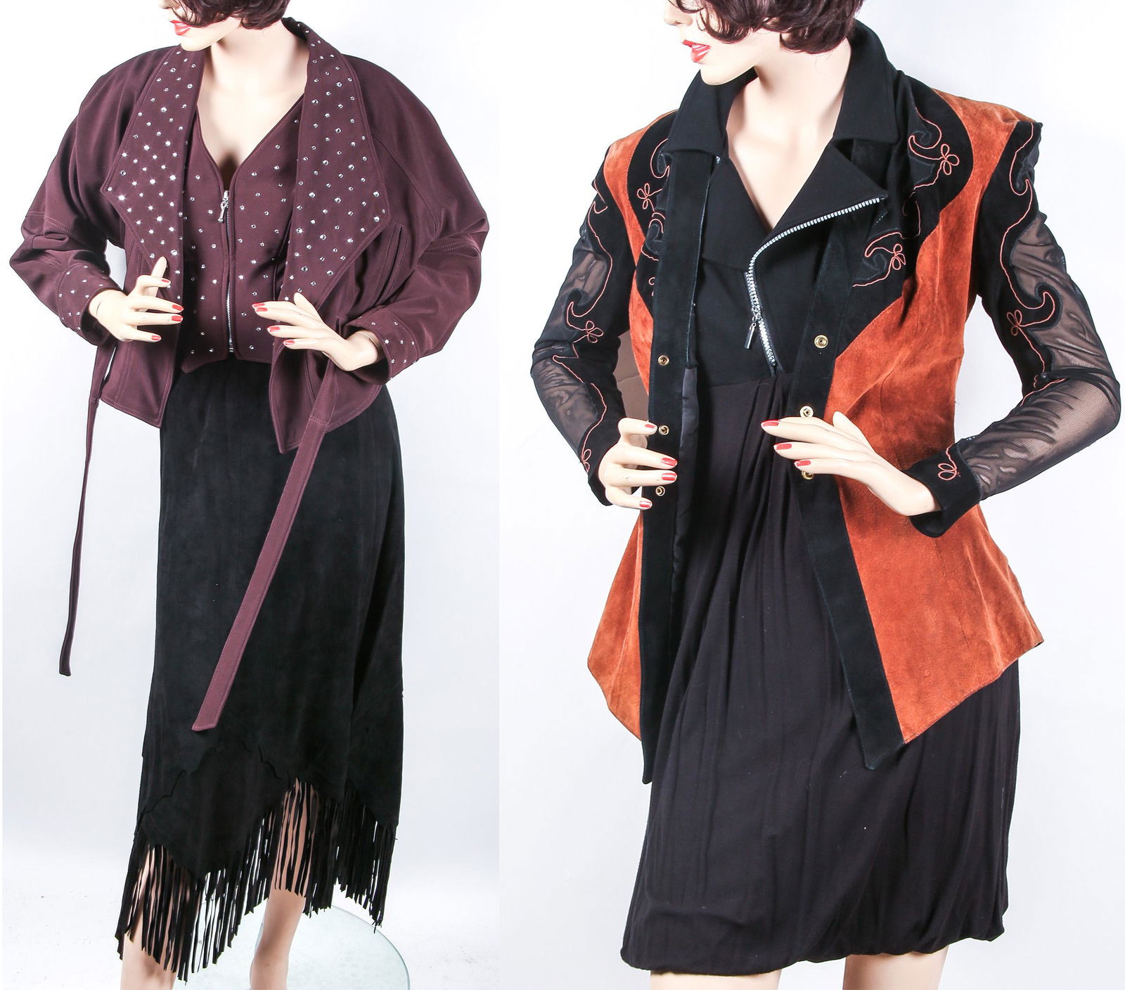 BLACK & BROWN ENSEMBLES - JACKETS, SKIRT & DRESS (1 of 18)