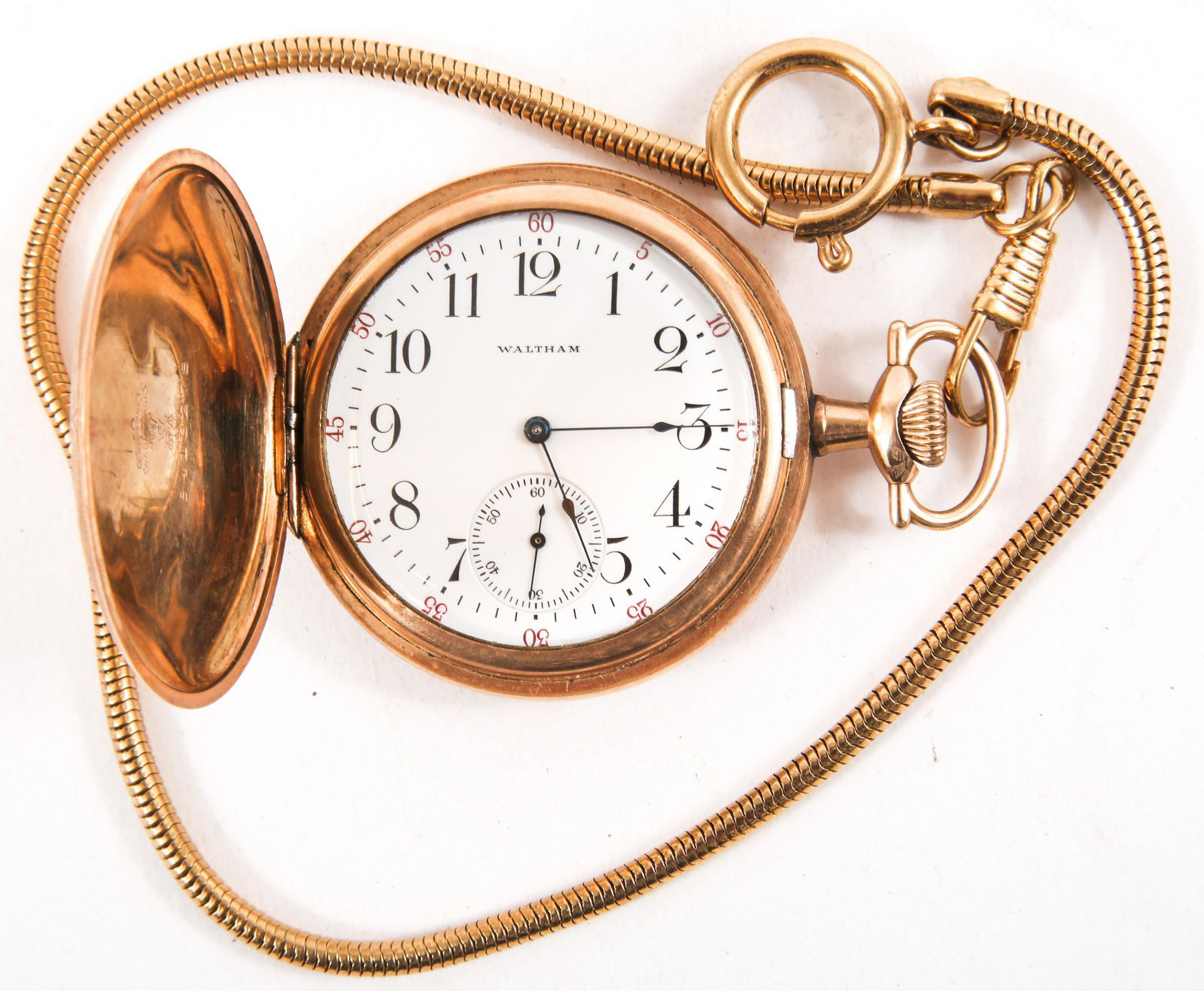 EARLY 20TH C. MEN'S WALTHAM GOLD FILLED POCKET WATCH (1 of 5)