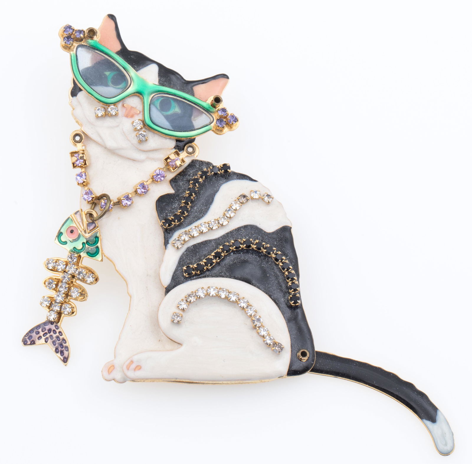 LUNCH AT THE RITZ 2GO CAT BROOCH PENDANT (1 of 5)