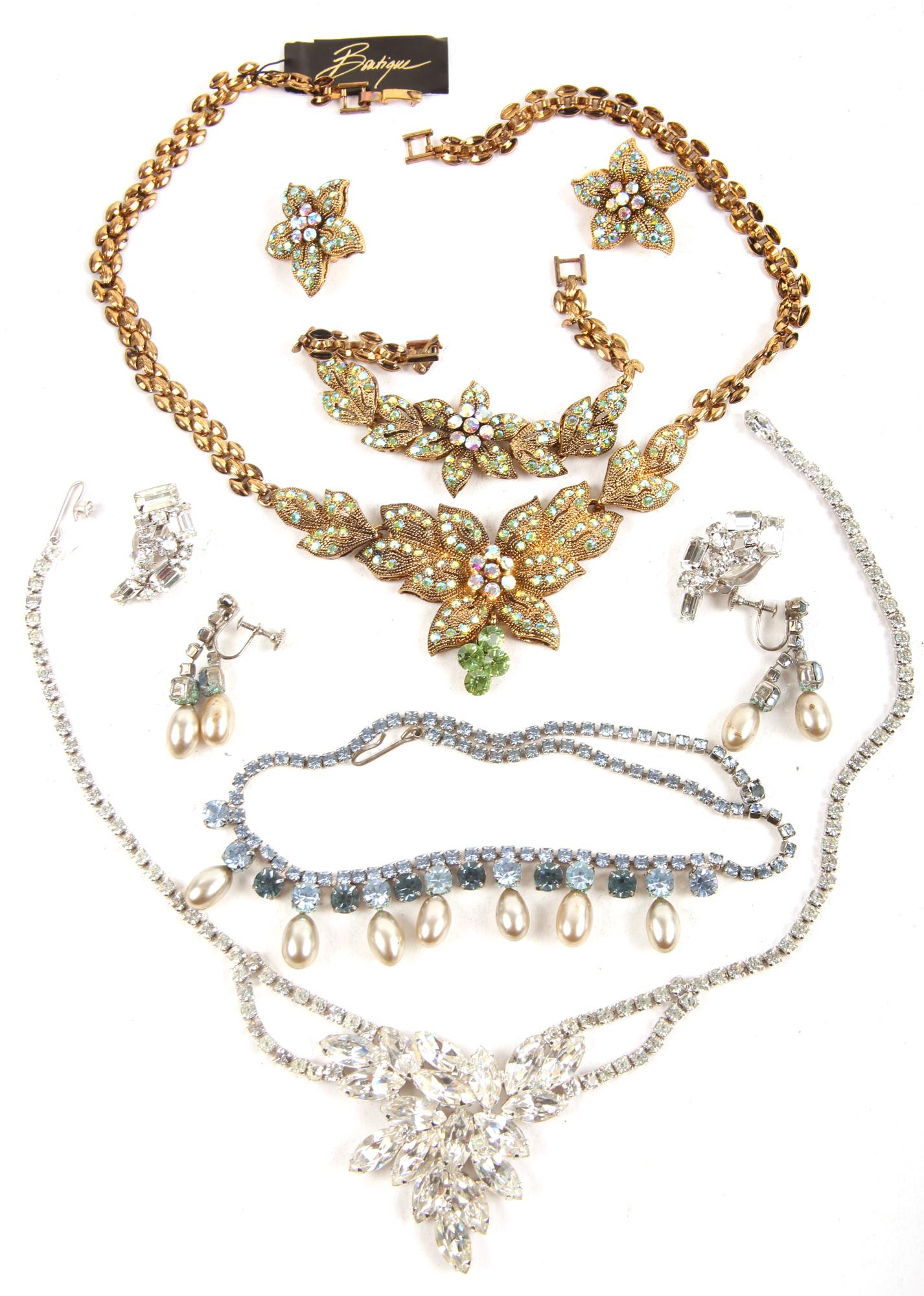 COSTUME JEWELRY NECKLACES, EARRINGS & BRACELET - 3 SETS (1 of 6)