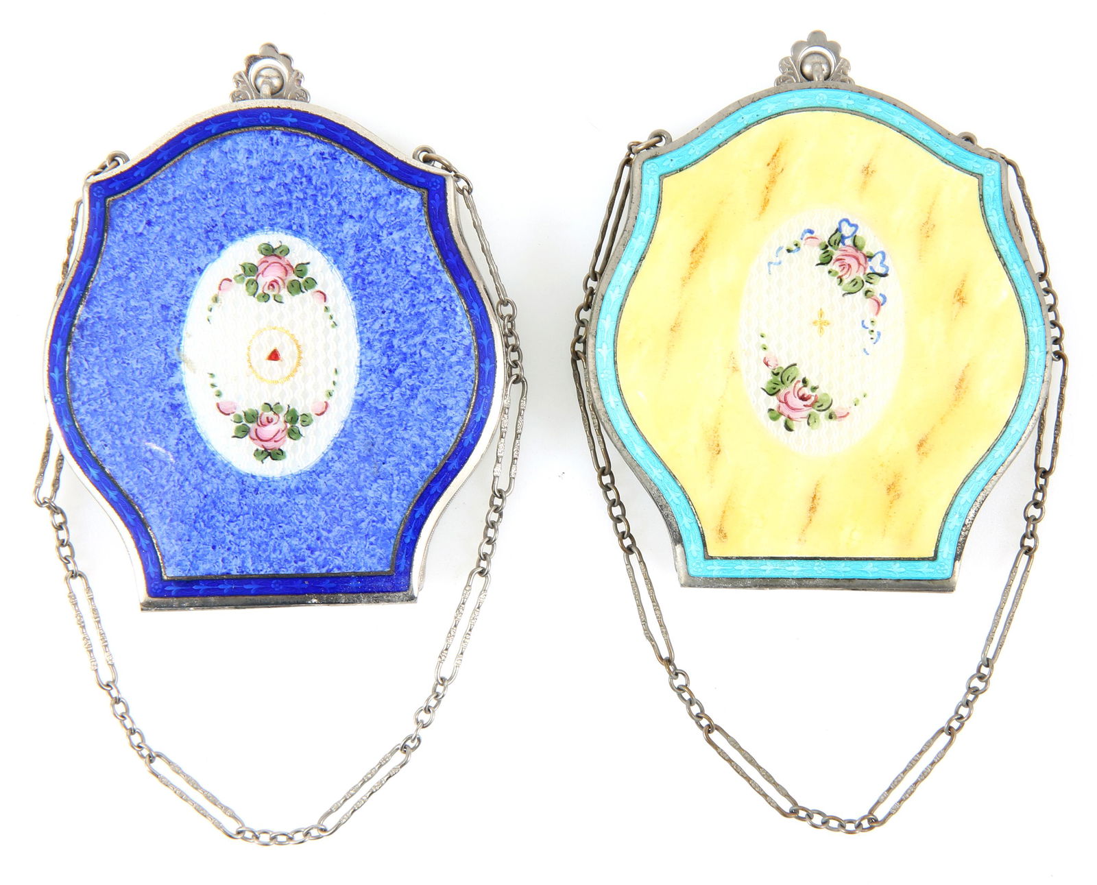 D.F. BRIGGS CO. GUILLOCHE ENAMEL COMPACTS - LOT OF 2 (1 of 6)