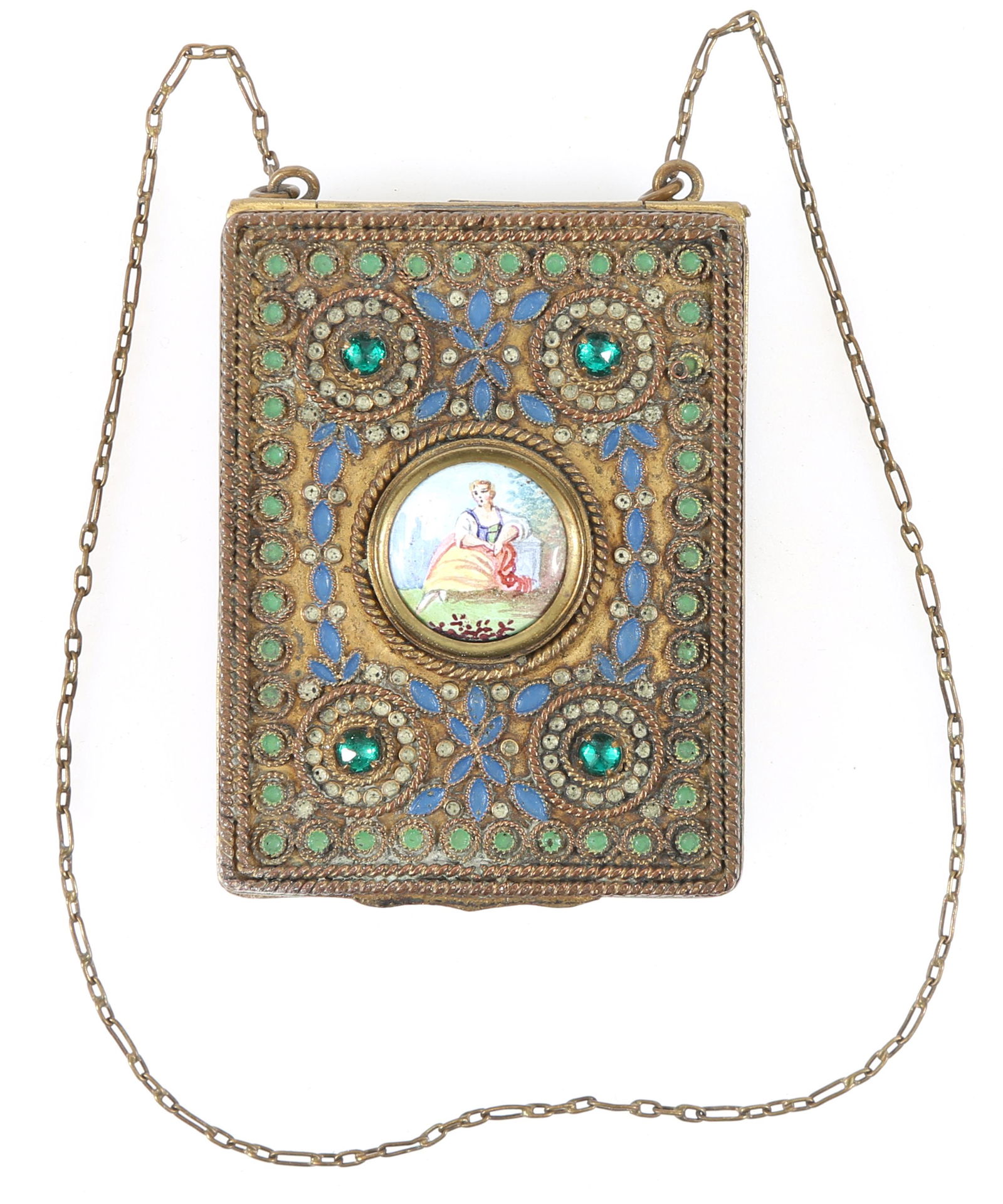 FRENCH ORMOLU FILIGREE COMPACT (1 of 4)