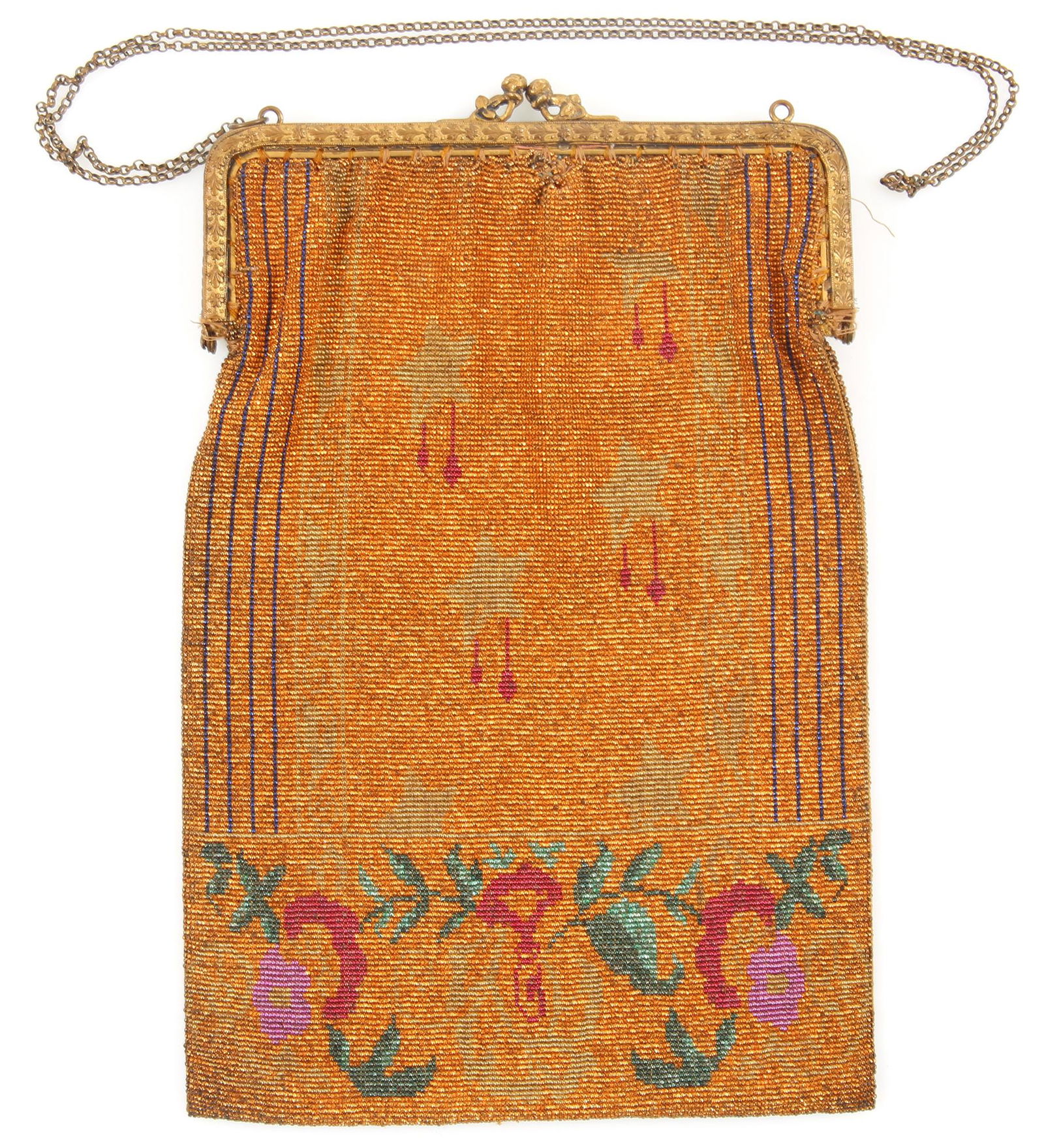 OVERSIZE FRENCH STEEL BEADED PURSE (1 of 6)