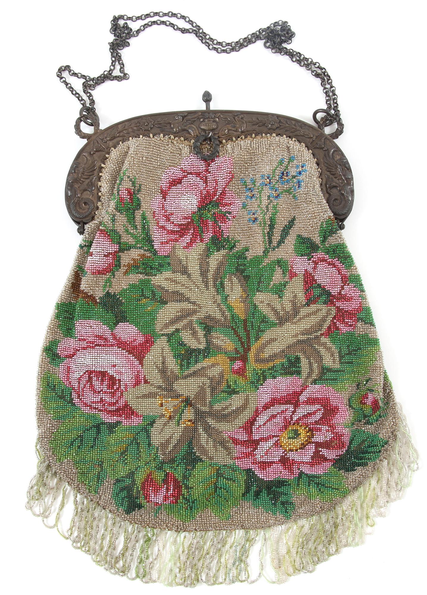 MICRO BEADED FLORAL PURSE (1 of 7)