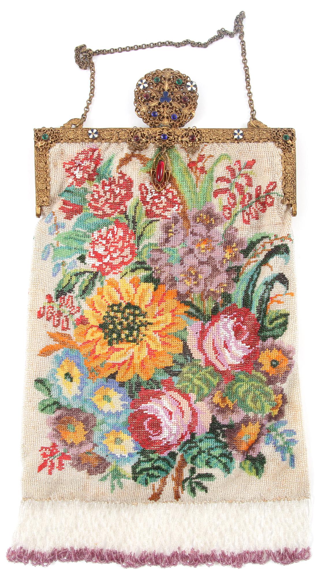 AUSTRIAN JEWELED MICRO BEADED PURSE (1 of 8)