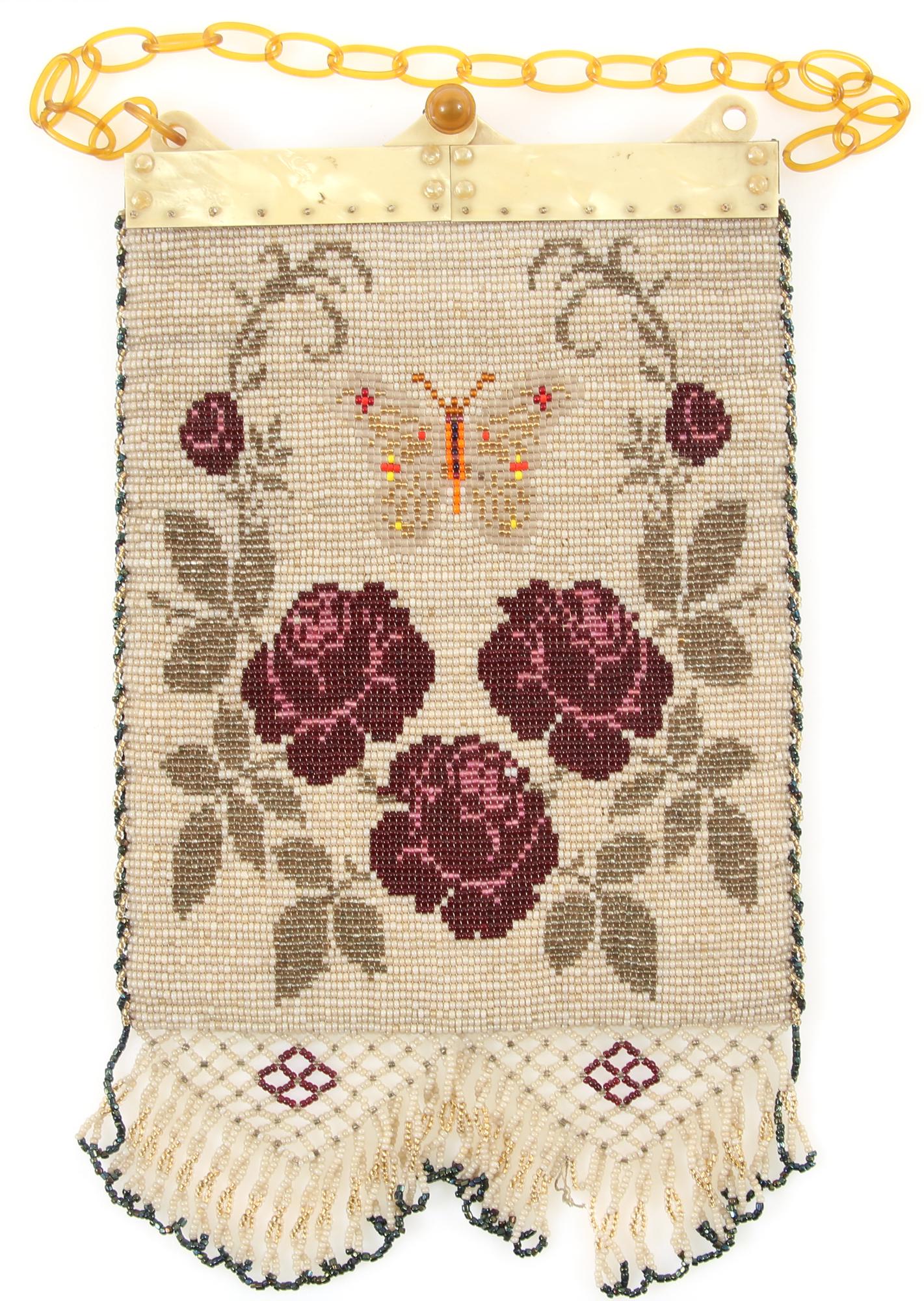 ART DECO BAKELITE FRAME BEADED PURSE (1 of 7)