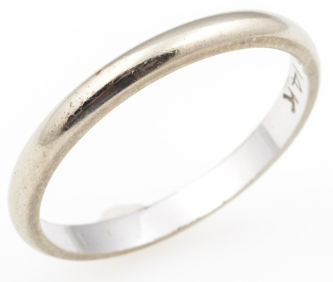 14K WHITE GOLD ORANGE BLOSSOM BAND RING (1 of 3)