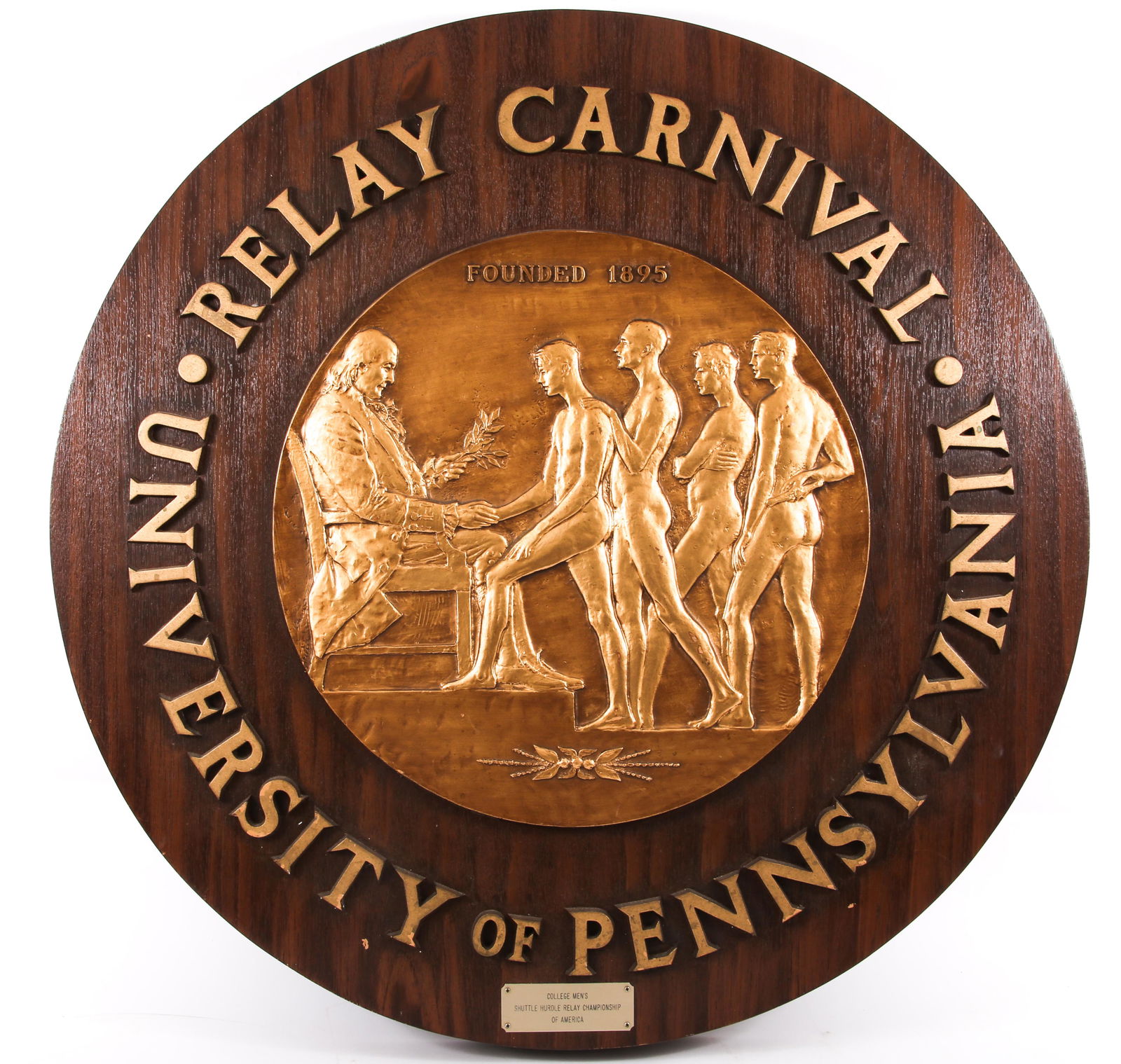 UNIVERSITY OF PENNSYLVANIA RELAY CARNIVAL PLAQUE (1 of 4)