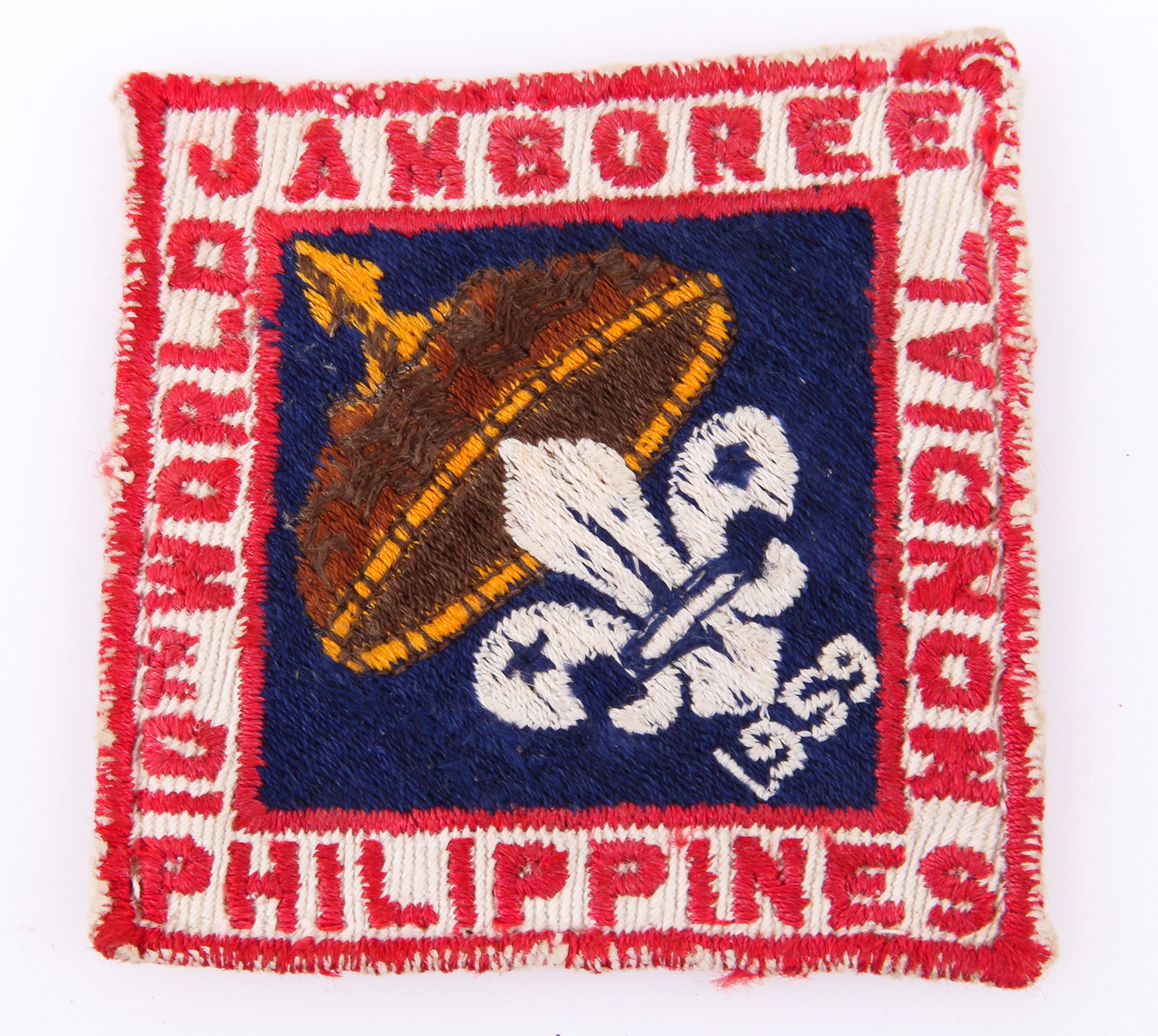 1959 BSA 10TH WORLD JAMBOREE PHILIPPINES MONDIAL PATCH: 1959 BSA 10TH WORLD JAMBOREE PHILIPPINES MONDIAL PATCH 1959 Boy Scouts of America 10th World Jamboree Philippines Mondial patch. Measures 2.50" by 2.50".
