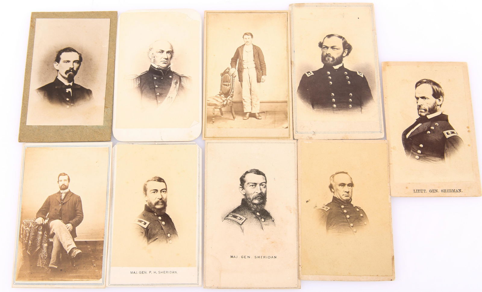 CIVIL WAR CDVs, GEN. SHERMAN, SHERIDAN, SEN BAKER (1 of 5)