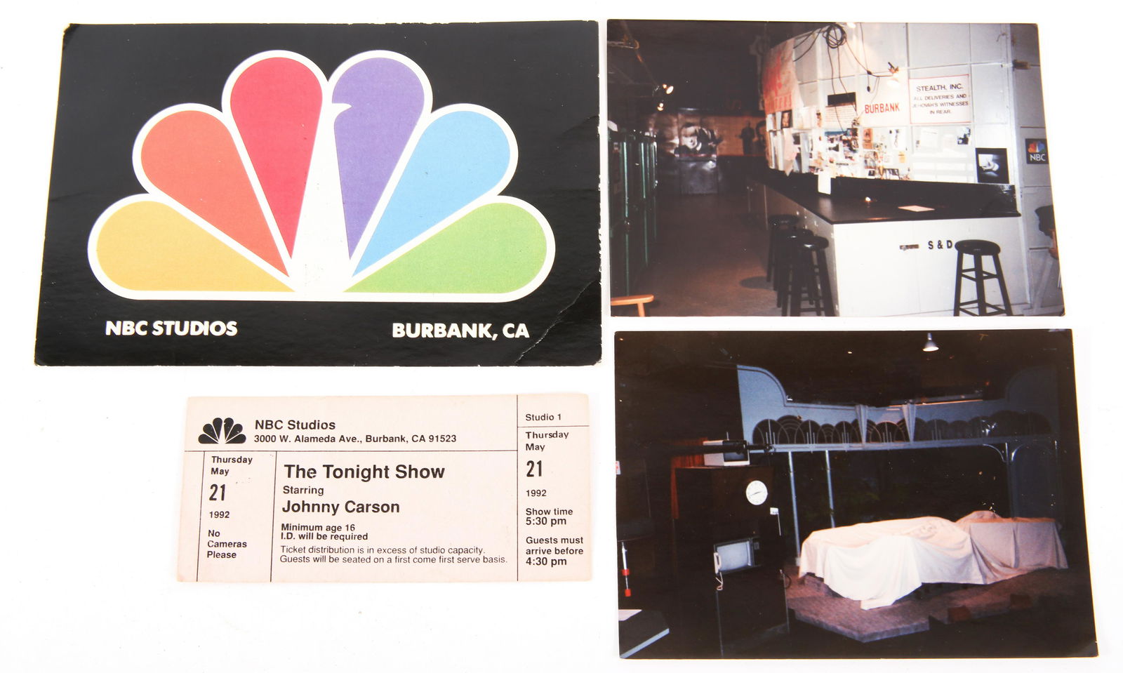 FINAL "TONIGHT SHOW" W JOHNNY CARSON TICKET STUB (1 of 6)