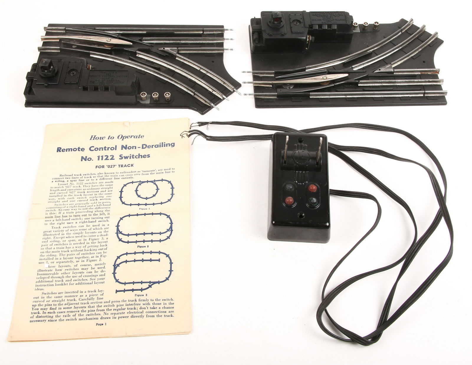 LIONEL TOY TRAIN SETS - SWITCHES 1122 & TRANSFORMER (1 of 11)