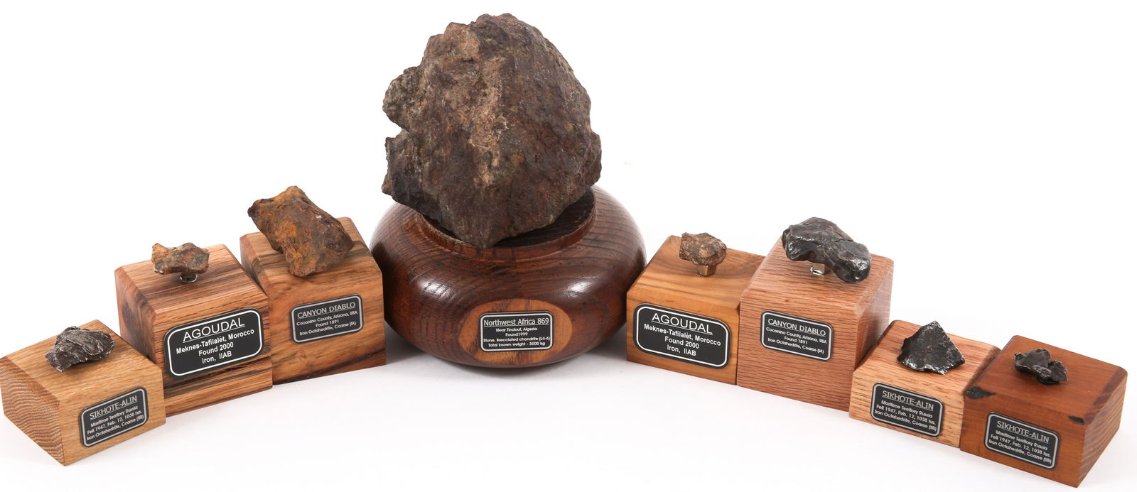 COLLECTION OF INTERNATIONAL METEORITES W/ DISPLAY (1 of 3)