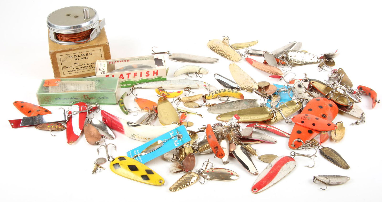 HOLMES FLY REEL AND FISHING LURE - LOT OF 60+ (1 of 5)