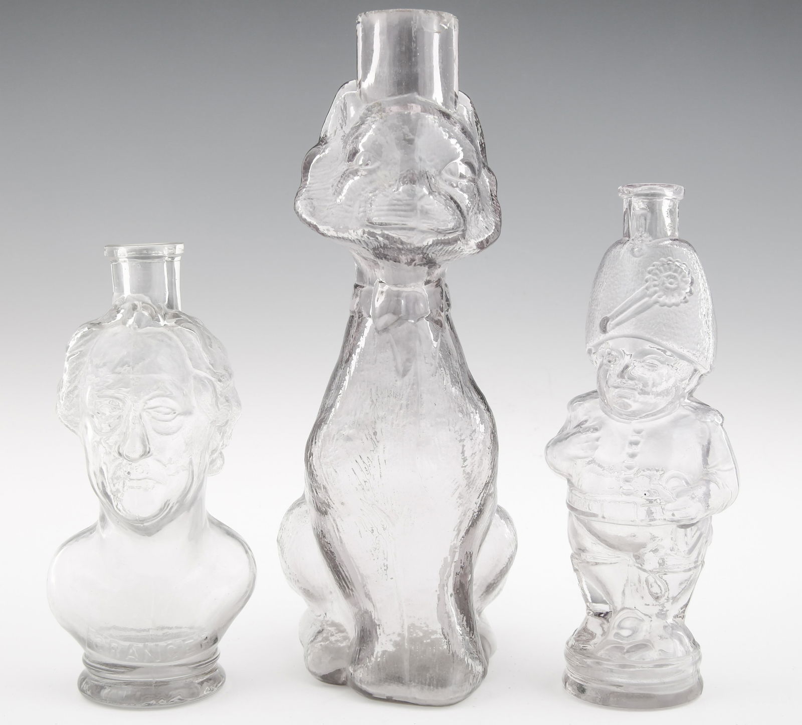 FIGURAL GLASS BOTTLES - LOT OF 3 (1 of 8)