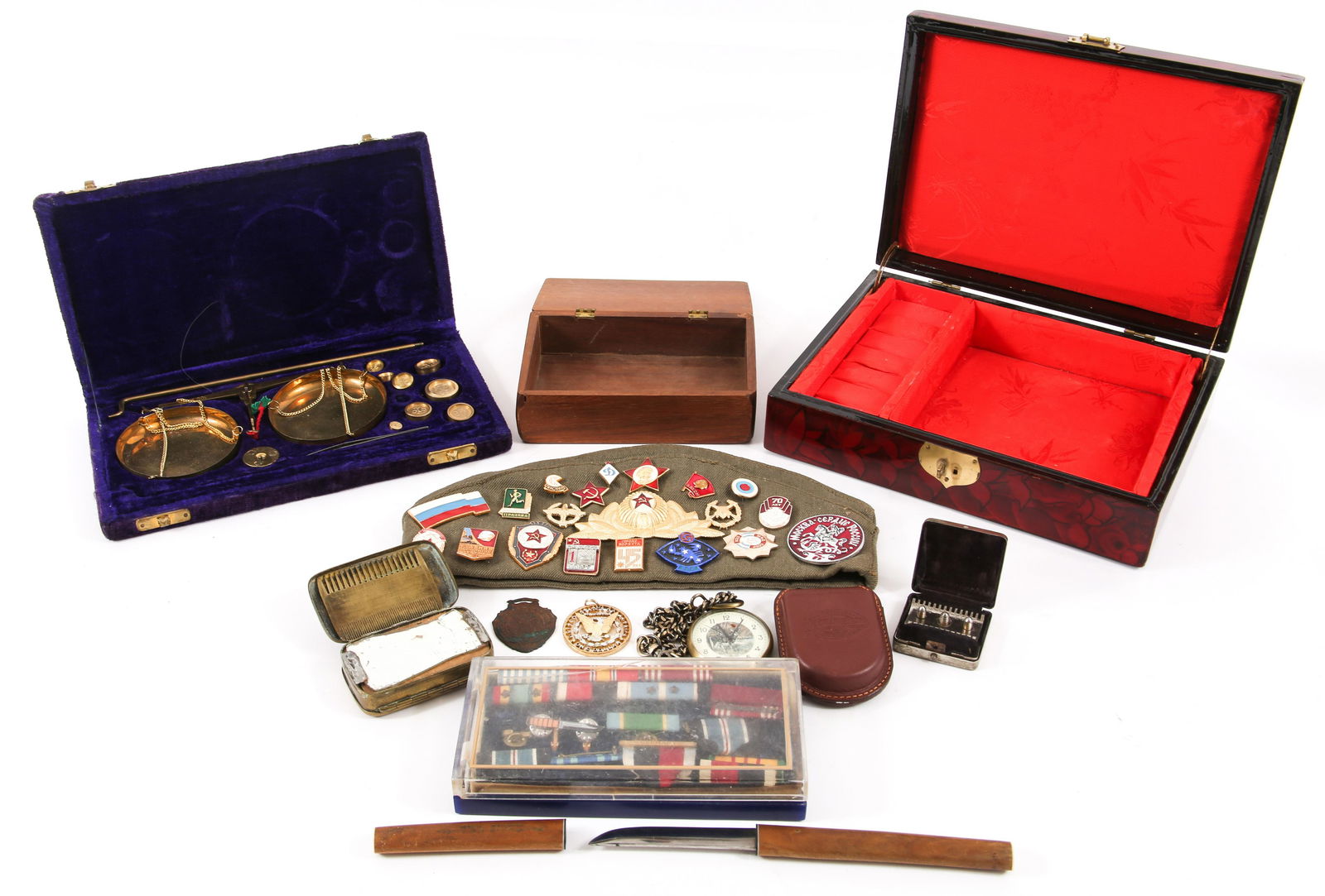 GENTLEMAN'S DESK TOP ACCENT ESTATE LOT (1 of 11)