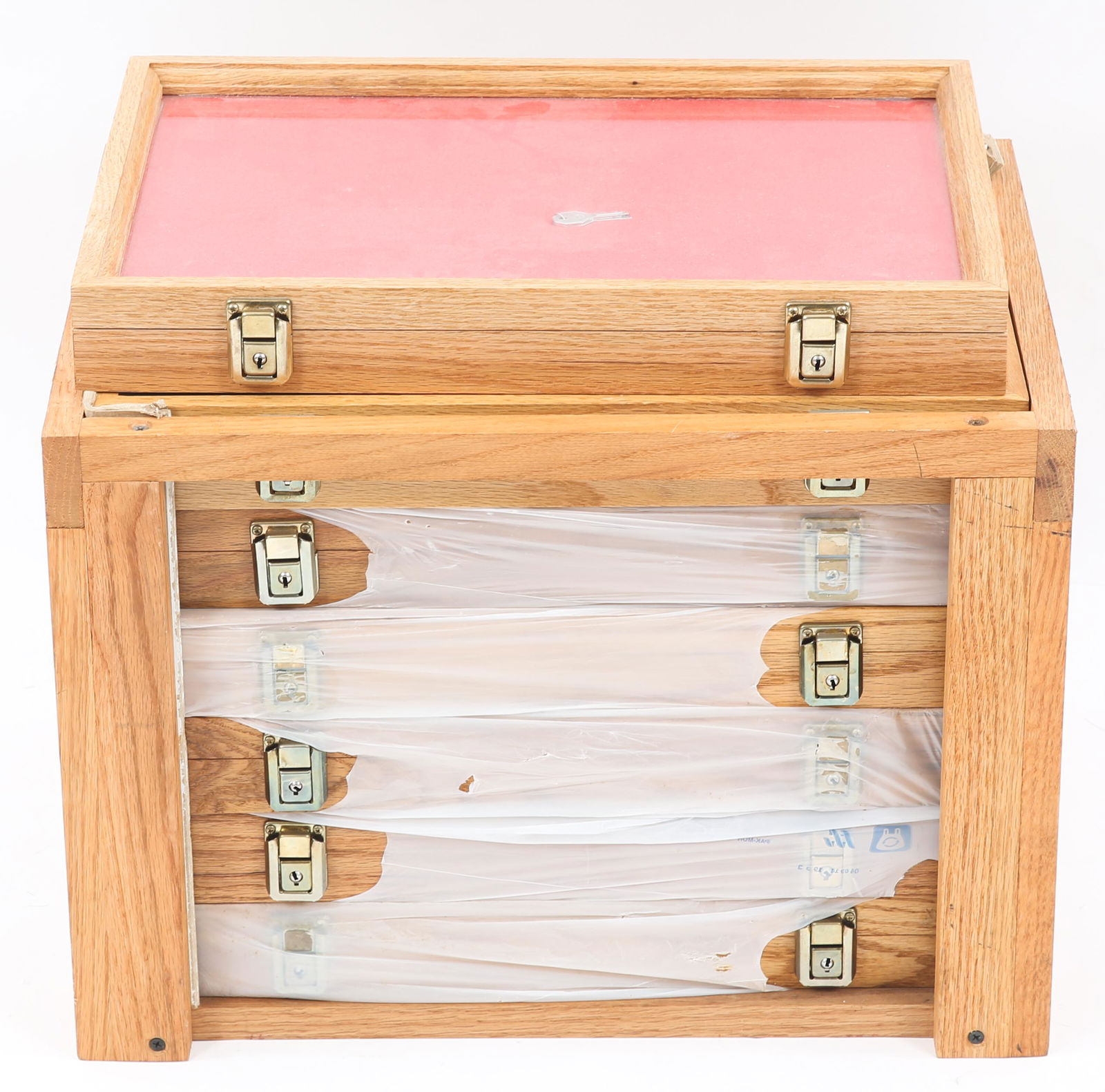 WOODEN DISPLAY CASE LOT OF 7 (1 of 3)