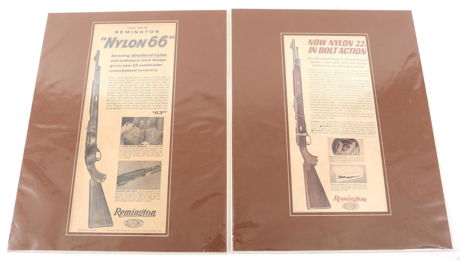 REMINGTON NYLON ADVERTISEMENTS - LOT OF 2 (1 of 3)